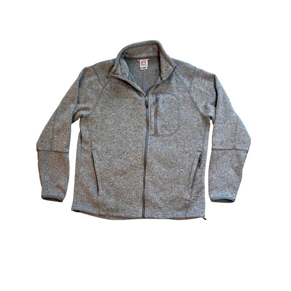 Avalanche Men's Fleece Size Large Gray Heathered Full Zip Pockets Adjustable Bot - Picture 1 of 10